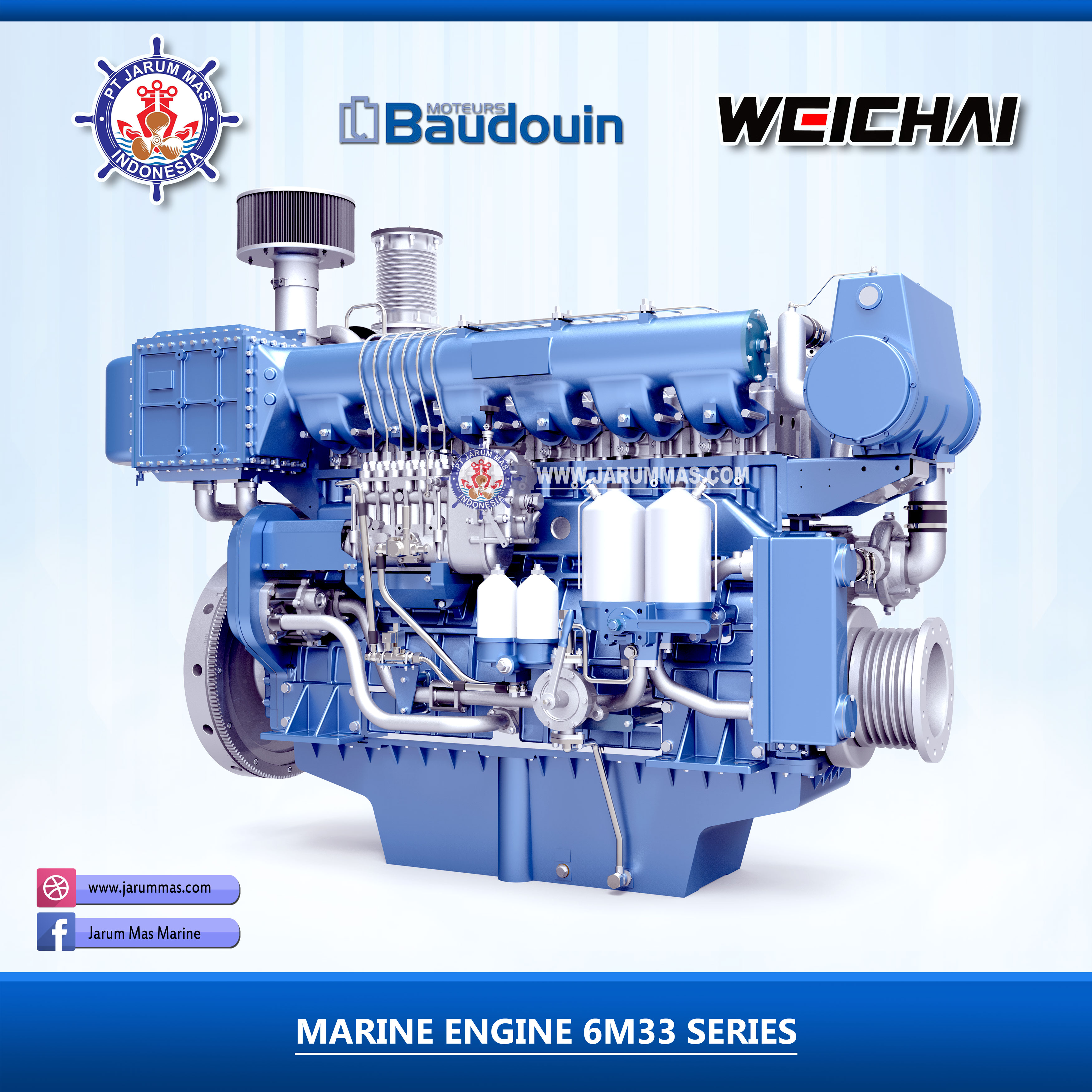 Engine 6M33 Marine Propulsion BAUDOUIN For Propeller - PT Jarum Mas ...